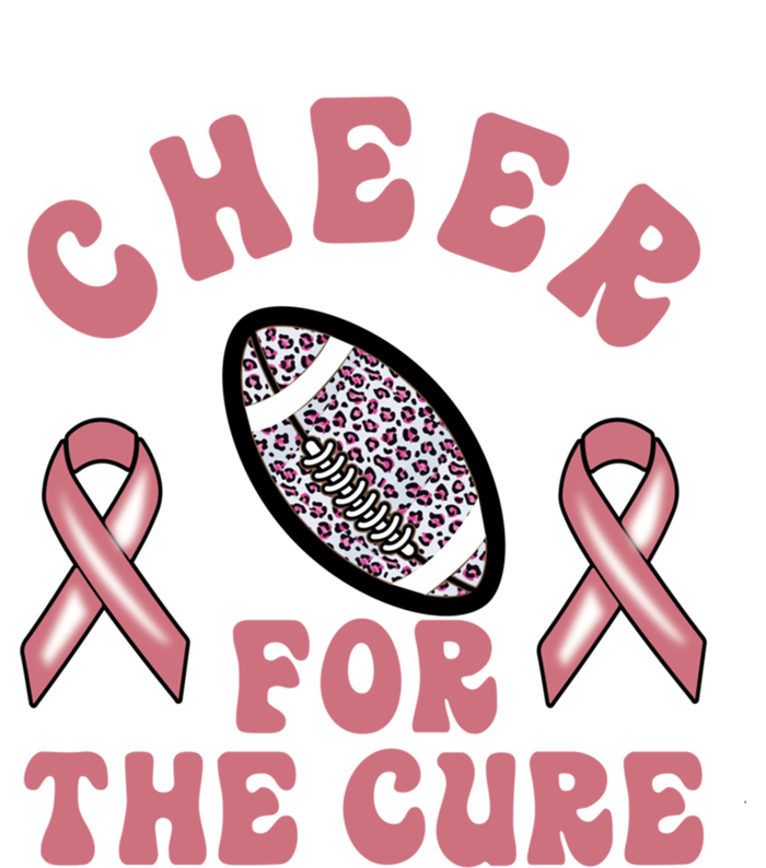 Football And Breast Cancer Cheer For The Cure Gift Tie-Dye T-Shirt