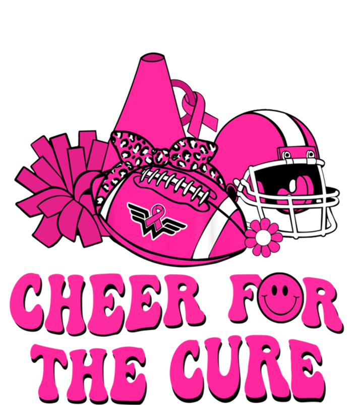 Groovy Cheer For The Cure Football Breast Cancer Support Gift Coaster