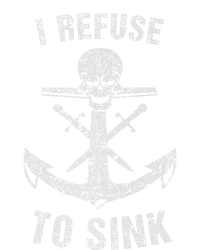 I Refuse To Sink Anchor Skull Gym Workout Gift Kids Sweatshirt