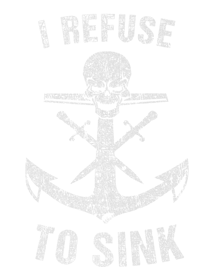 I Refuse To Sink Anchor Skull Gym Workout Gift Kids Sweatshirt