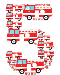 Kids Fire Truck 5th Birthday Boy 5 Year Old Firefighter T-Shirt