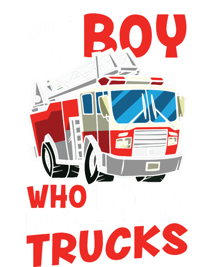 Kids Firefighter Just A Boy Who Loves Fire Trucks Tie-Dye T-Shirt