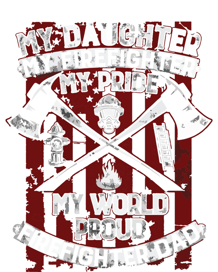 My Daughter My Firefighter Hero Proud Firefighter Father Women's Tri-Blend 3/4-Sleeve Raglan Shirt