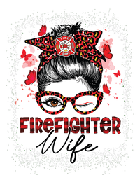 The Red Proud Firefighter Fireman Wife Messy Bun Hair Ladies Essential Flowy Tank