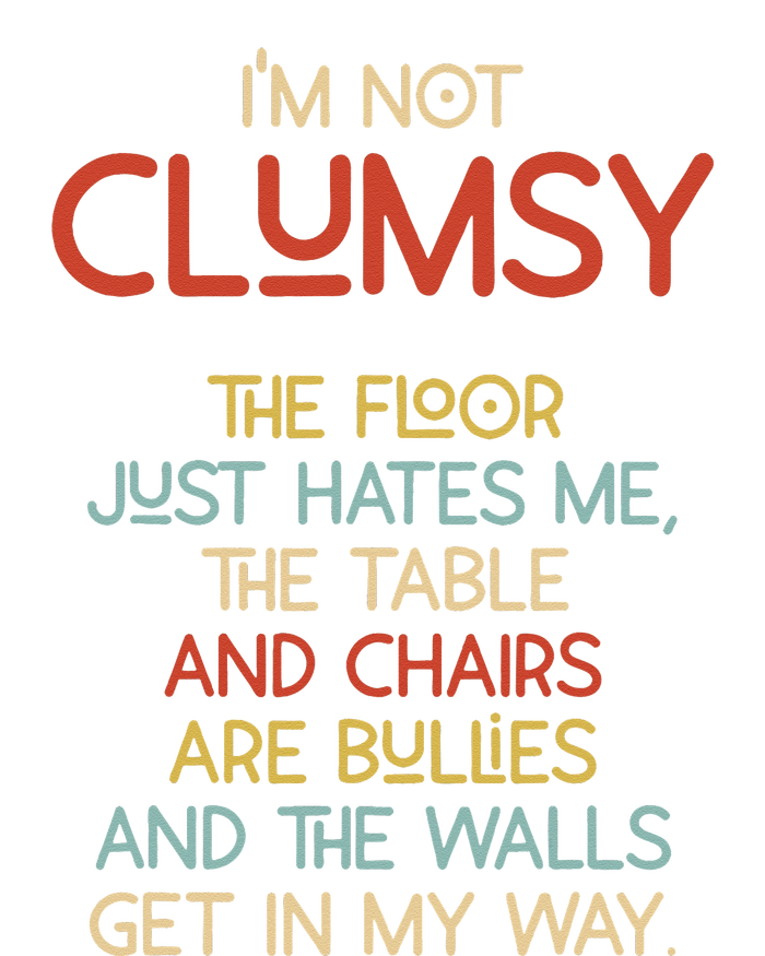 Im Not Clumsy The Floor Hates Me Women Women's Long Sleeve Flannel Pajama Set 