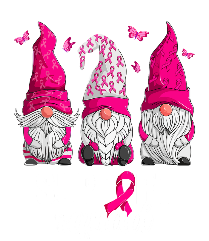 Breast Cancer Awareness Pink Gnomes Support Squad Gifts T-Shirt