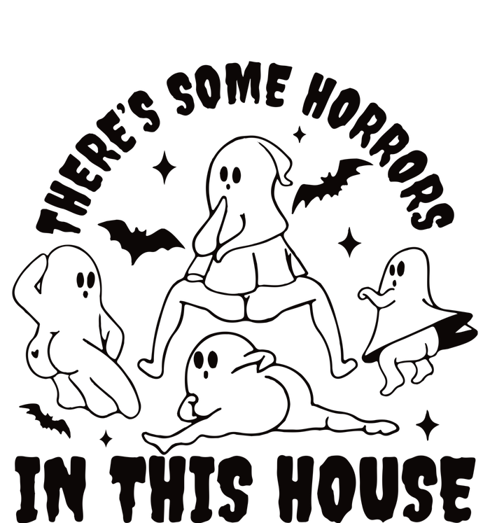 Theres Some Horrors In This House Funny Halloween Toddler Fine Jersey T-Shirt