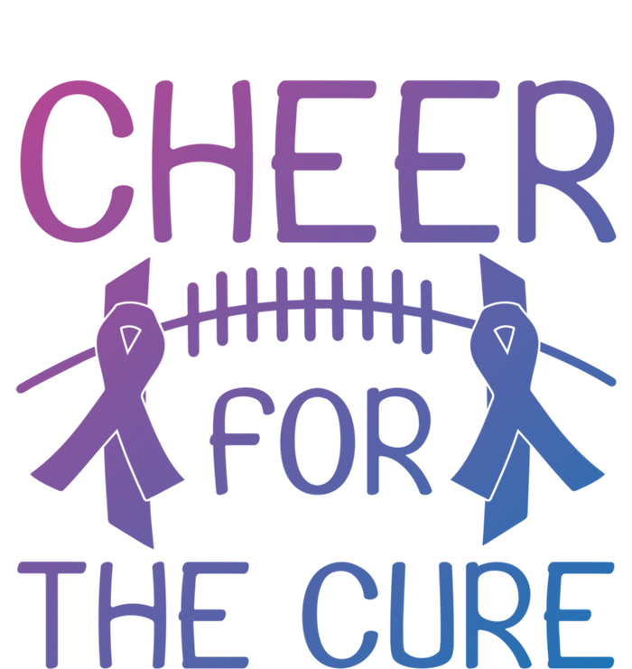 Lung Cancer Awareness Cheer For The Cure Football Gift T-Shirt