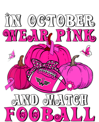 October We Wear Pink Football Breast Cancer Support Gift Premium T-Shirt