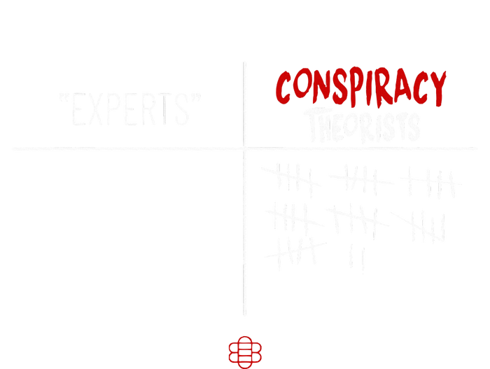 Experts Conspiracy Theorists White And Red Text T-Shirt