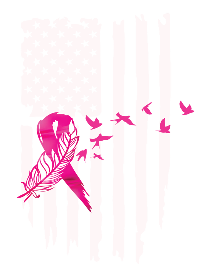 Patriot Breast Cancer Awareness Ribbon With Doves And Feather Gift Women's T-Shirt