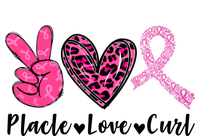 Peace Love Cure Leopard Pink Ribbon Breast Cancer Awareness Meaningful Gift T-Shirt