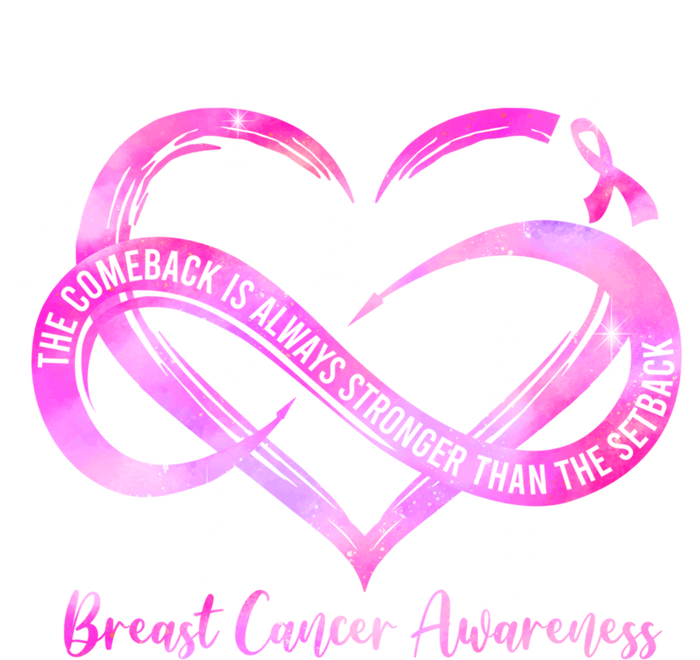 Pink Heart Stronger Than Cancer Breast Cancer Awareness Gift T-Shirt