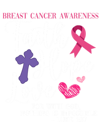 Pink Ribbon Breast Cancer Religious Faith Hope Love Great Gift Canvas