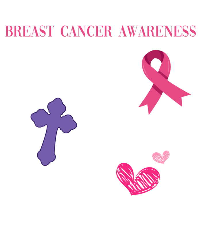 Pink Ribbon Breast Cancer Religious Faith Hope Love Great Gift Canvas