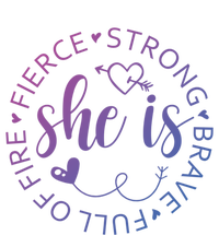 She Is Strong Fierce Brave Full Of Fire Feminist Strong Gift Toddler Sweatshirt