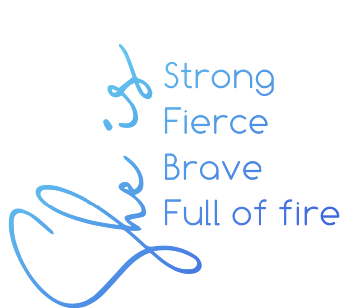 She Is Strong Fierce Brave Full Of Fire Feminist Strong Gift Softstyle Adult Sport Polo