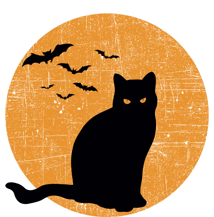 Black Cat Halloween Moon T-Shirt