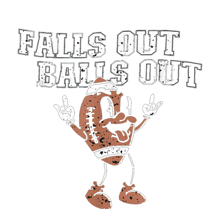 Retro Falls Out Balls Out Football Vintage Thanksgiving V-Neck T-Shirt