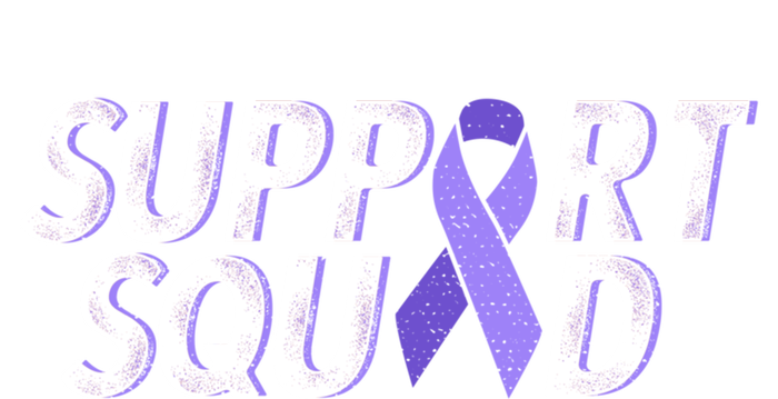 Support Squad Purple Ribbon Testicular Cancer Awareness Meaningful Gift Ladies Long Sleeve Shirt