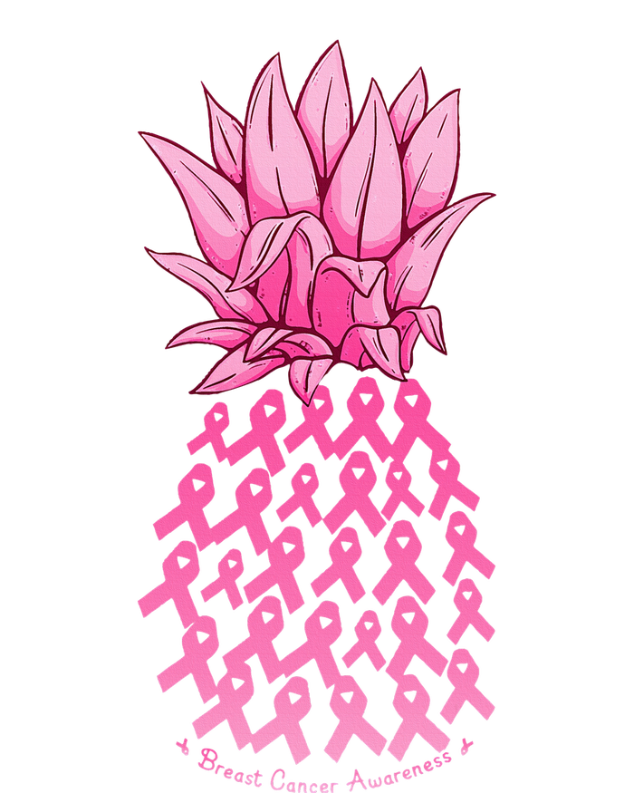 Hawaiian Pineapple & Pink Ribbon Breast Cancer Awareness Day T-Shirt