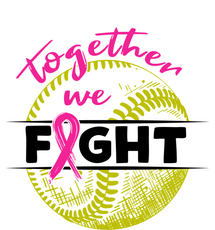 Together We Fight Softball Wear Pink Ribbon Breast Cancer Gift Tall Long Sleeve T-Shirt