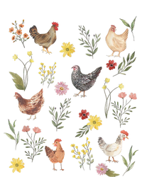 Wildflower Chicken Floral Chicken Lover Cute Farmer Flowers T-Shirt