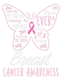 Butterfly Pink Supporting Fighters Breast Cancer Awareness Cooling Performance Long Sleeve Crew