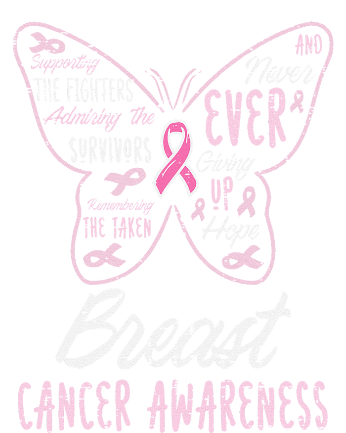 Butterfly Pink Supporting Fighters Breast Cancer Awareness Cooling Performance Long Sleeve Crew