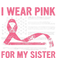 I Wear Pink For My Sister Breast Cancer Awareness USA Flag Tie Dye Hoodie