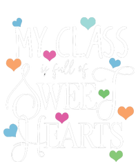 Teachers Valentines Day Shirts Class Full Of Sweethearts Womens Funnel Neck Pullover Hood