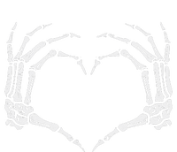 Skeleton Hands Heart Sign Retro Halloween Costume T-Shirt