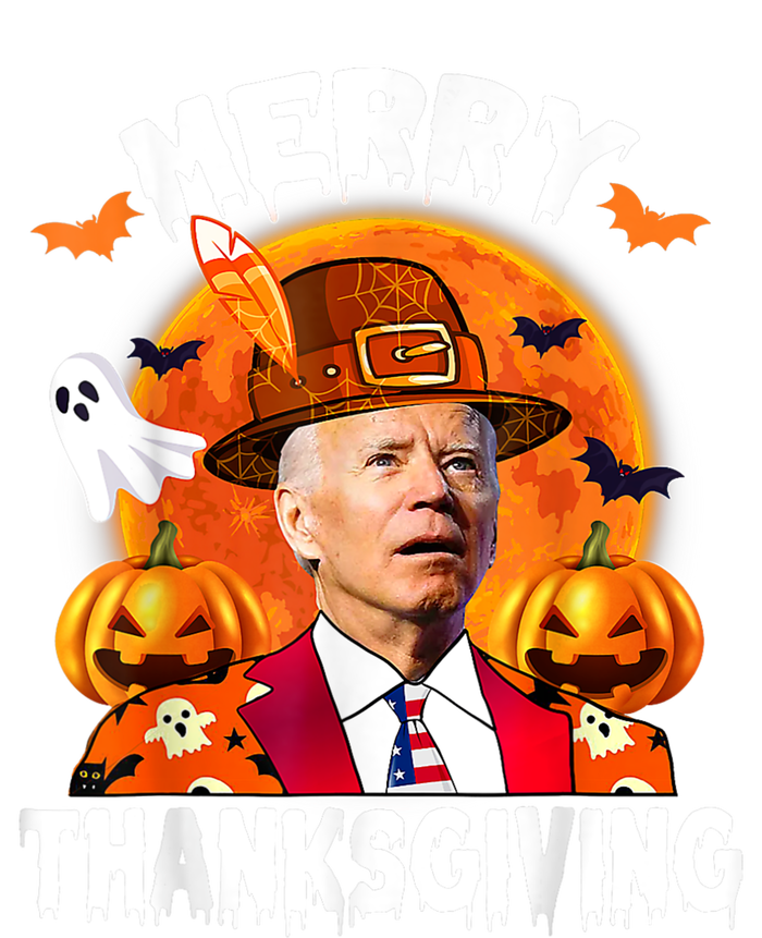 Funny Joe Biden Confused Merry Thanksgiving For Halloween Snapback Five-Panel Rope Hat