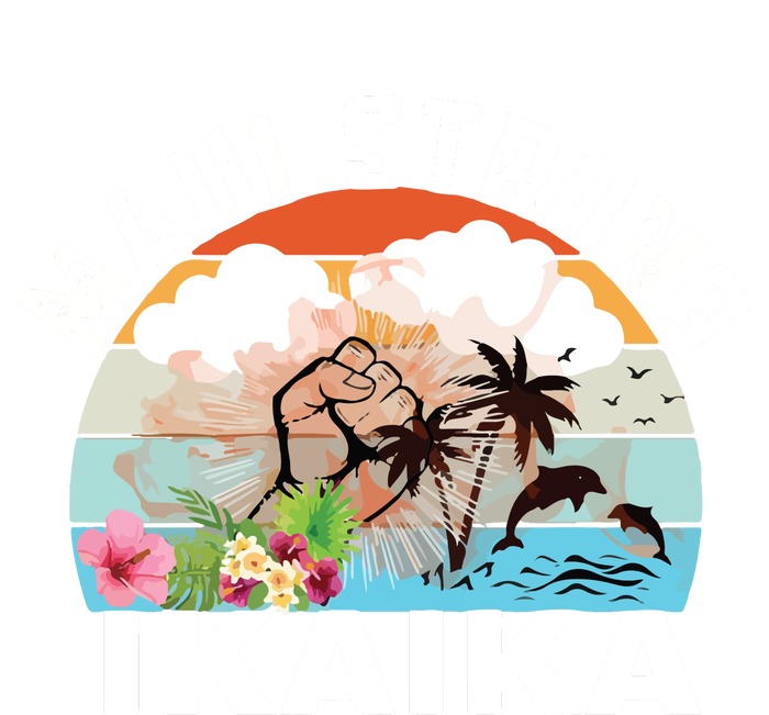 Maui Strong Ikaika Lahaina Banyan Tree Maui Hawaii Shoreline Women's T-Shirt