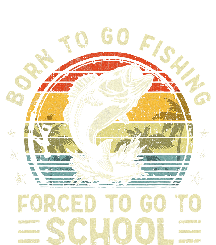 Funny Born To Go Fishing Bass Fish Fisherman Kids Women's V-Neck T-Shirt