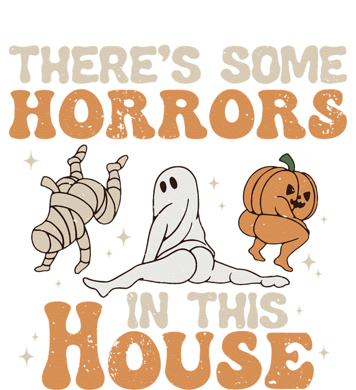 Theres Some Horrors In This House Halloween Pumpkin Ghost Kids Tie-Dye T-Shirt