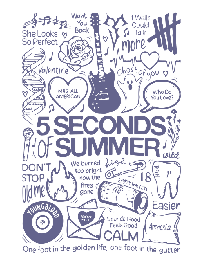 5 Seconds Of Summer Long Sleeve Pajama Set