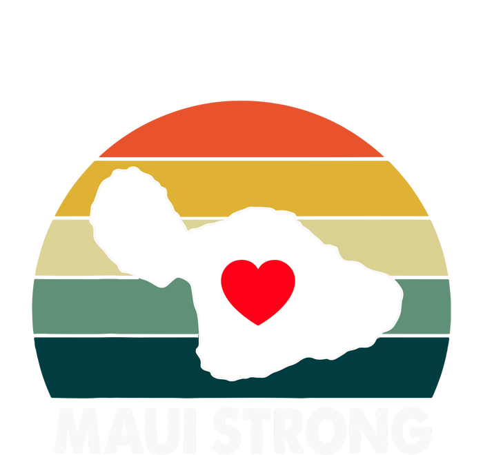 Vintage Pray For Maui Hawaii Strong Heart Gift Womens Cotton Relaxed Long Sleeve T-Shirt