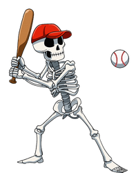 Baseball Skeleton Halloween Skeleton Playing Baseball Kids T-Shirt