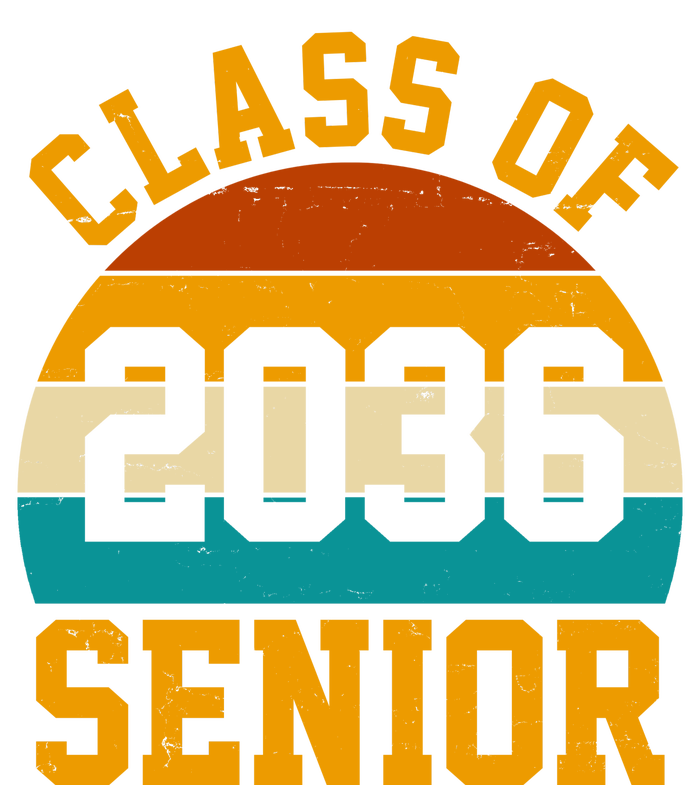 Class Of 2036 Senior Retro Sunset Garment-Dyed Heavyweight T-Shirt