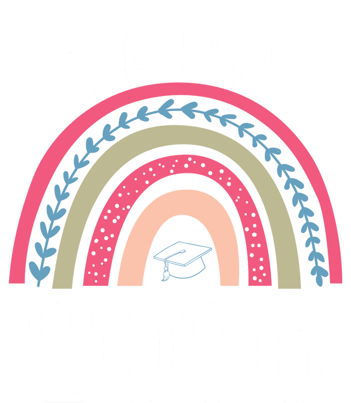 Class Of 2036 Rainbow Graduation Valucap Bio-Washed Visor