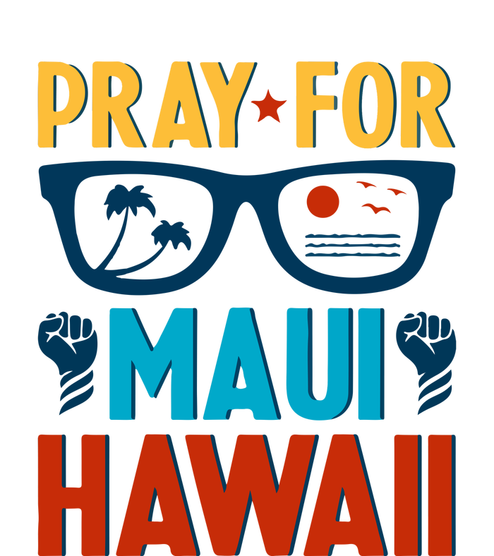 Retro Pray For Maui Support Hawaii Gift T-Shirt