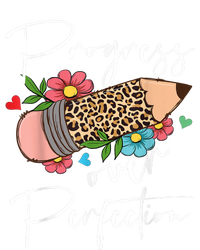 Progress Over Perfection Leopard Pencil Motivational Teacher Womens California Wash Sweatshirt