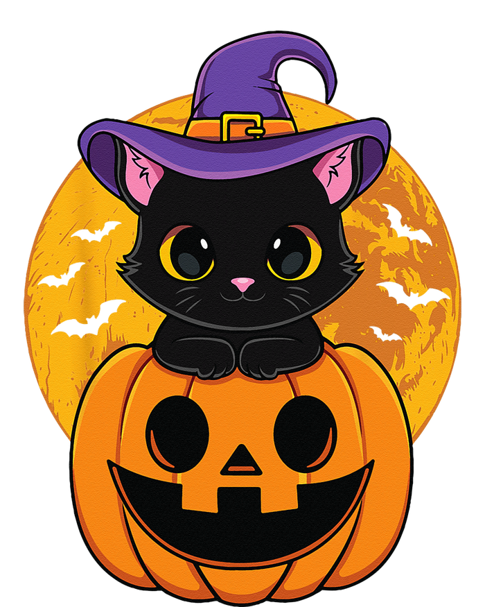 Halloween Black Cat Witch Hat Pumpkin Toddler Sweatshirt