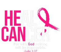 He Can Heal Cancer Pink Ribbon Breast Cancer Awareness Tie Dye Hoodie