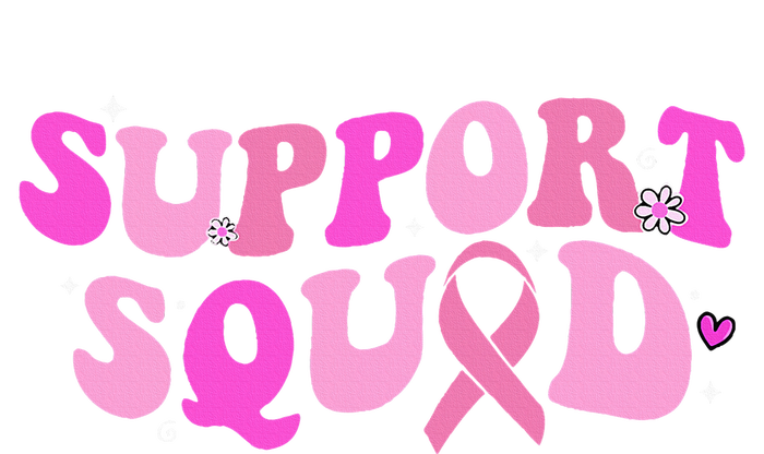 Breast Cancer Awareness Pink Warrior Groovy Support Squad Hoodie