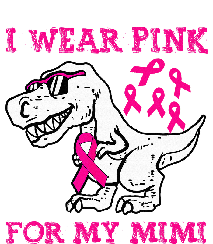 I Wear Pink For My Mimi Breast Cancer Awareness T Rex Dino City Backpack