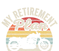 Motorcycle Retro Vintage My Retirement Plan Bike Retirement Striped Beanie with Solid Band