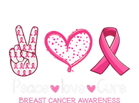 Peace Love Cure Pink Ribbon Breast Cancer Awareness Gift T-Shirt