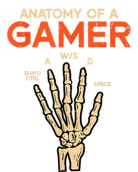 Anatomy Of A Gamer Skeleton Hand Funny Long Sleeve Shirt